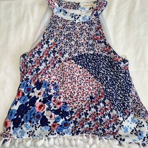 gorgeous high-neck floral tank top